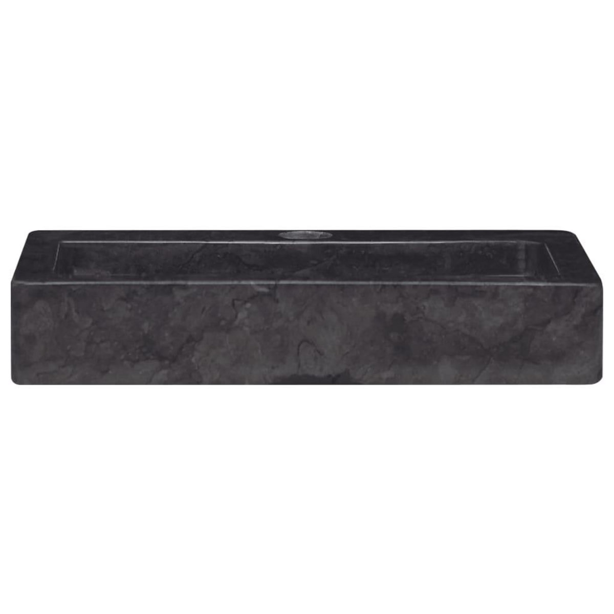 VIDAXL Lavabo mural noir 38x24x6,5 cm marbre