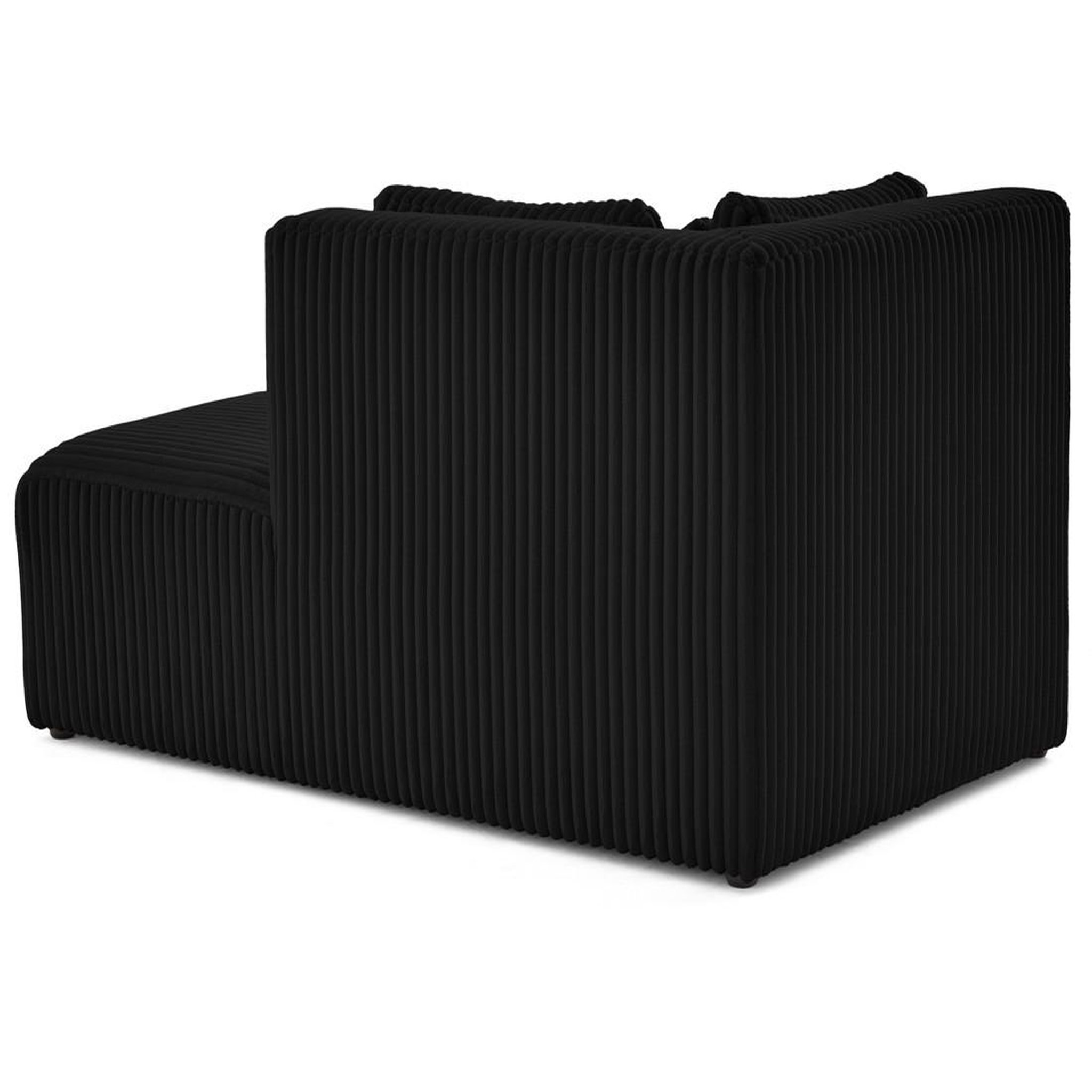 Voir la diapositive 3 : LISA DESIGN Victoire - module d'assise méridienne droit en velours côtelé grosses côtes
