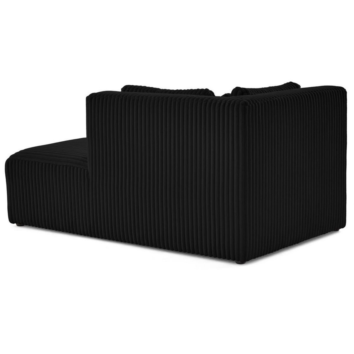 LISA DESIGN Victoire - module d'assise méridienne droit en velours côtelé grosses côtes