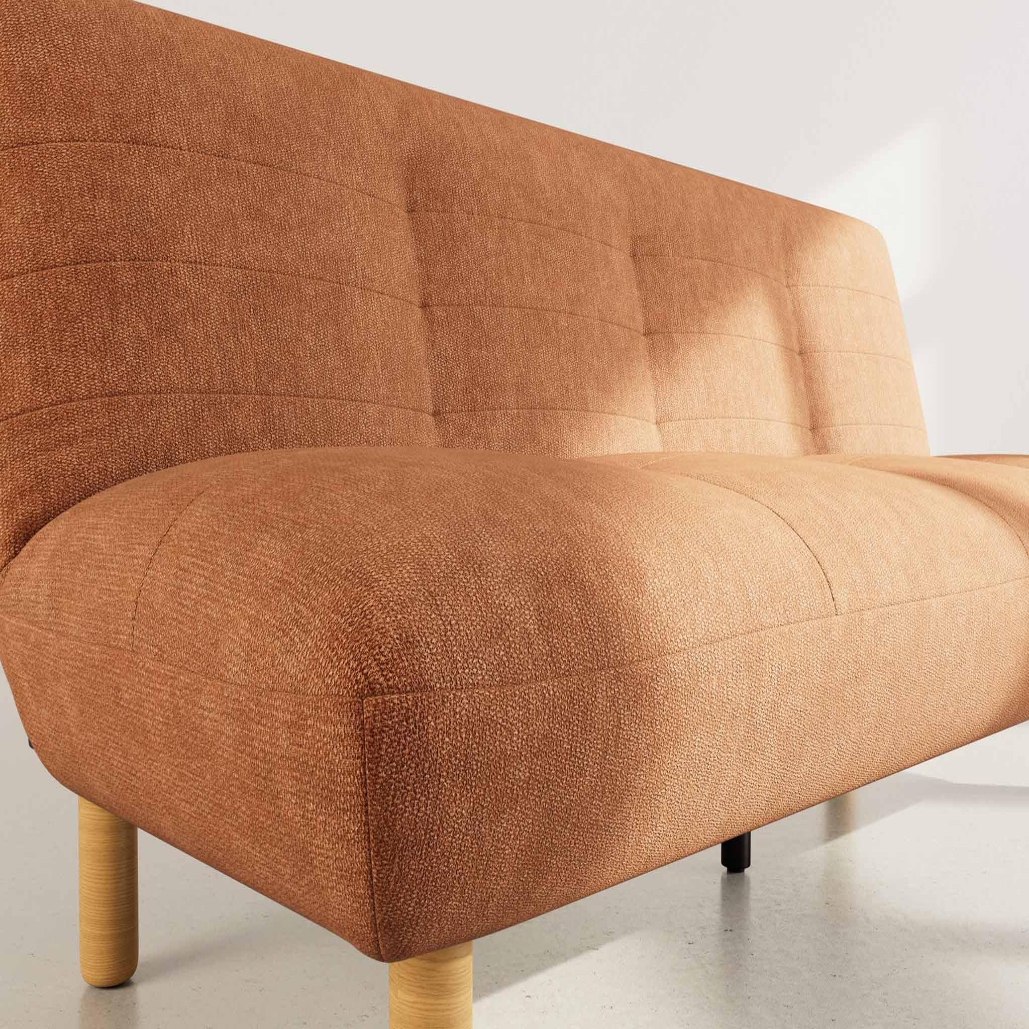 Voir la diapositive 4 : BEST MOBILIER Soan - banquette 2 places convertible clic-clac en velours texturé