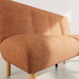 Voir la diapositive 4 : BEST MOBILIER Soan - banquette 2 places convertible clic-clac en velours texturé