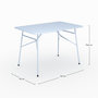 Voir la diapositive 4 : Rendez vous déco Table de jardin en metal bleu pastel 4 personnes-Yumi