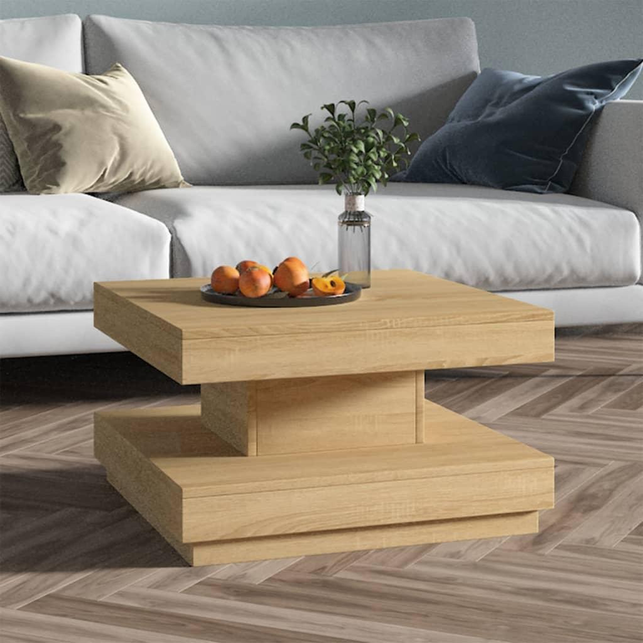 Voir la diapositive 1 : VIDAXL Table basse Marron clair 60x60x35 cm MDF