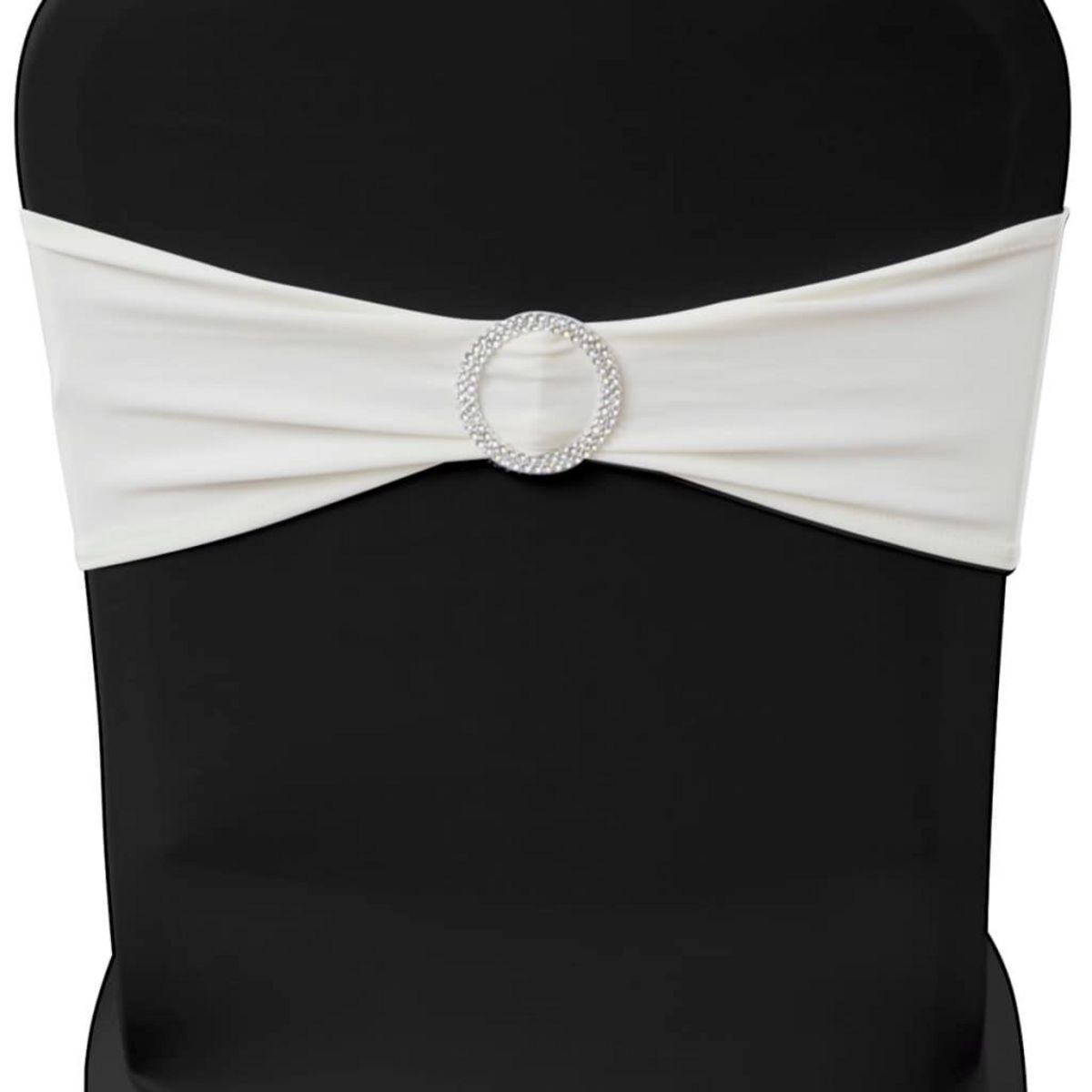 VIDAXL 25 bandes de chaise decoratives extensibles creme