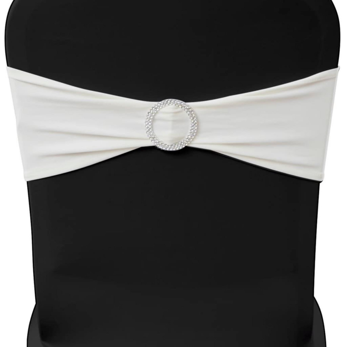 VIDAXL 25 bandes de chaise decoratives extensibles creme