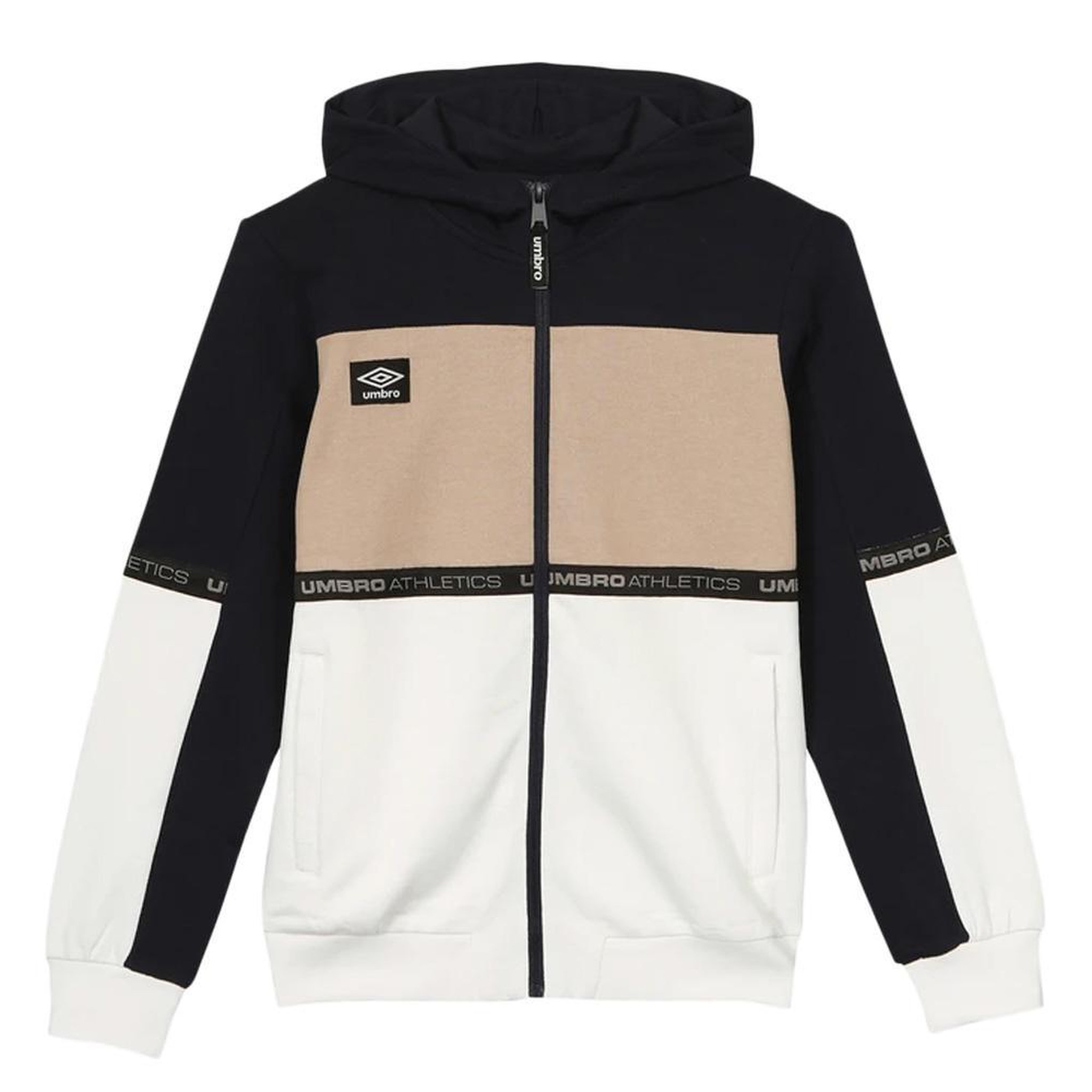 Voir la diapositive 2 : UMBRO Sweat Marine/Blanc Garçon  Umbro Prt Fz