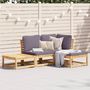 Voir la diapositive 1 : VIDAXL Salon de jardin 4 pcs avec coussins Bois d'acacia solide