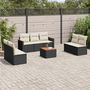 Voir la diapositive 1 : VIDAXL Salon de jardin 8 pcs avec coussins noir resine tressee