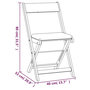 Voir la diapositive 6 : VIDAXL Ensemble de bistro pliable 3 pcs avec coussins Acacia solide
