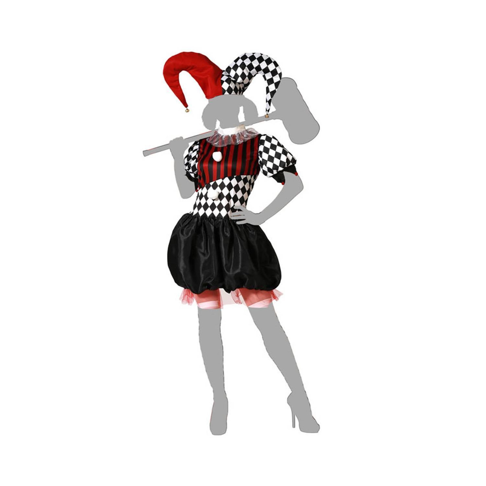 Voir la diapositive 4 : ATOSA Déguisement Arlequin : Noir et Blanc - Femme - XL