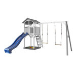 AXI Aire de jeux avec toboggan - Bois - H2,42m - BEACH TOWER