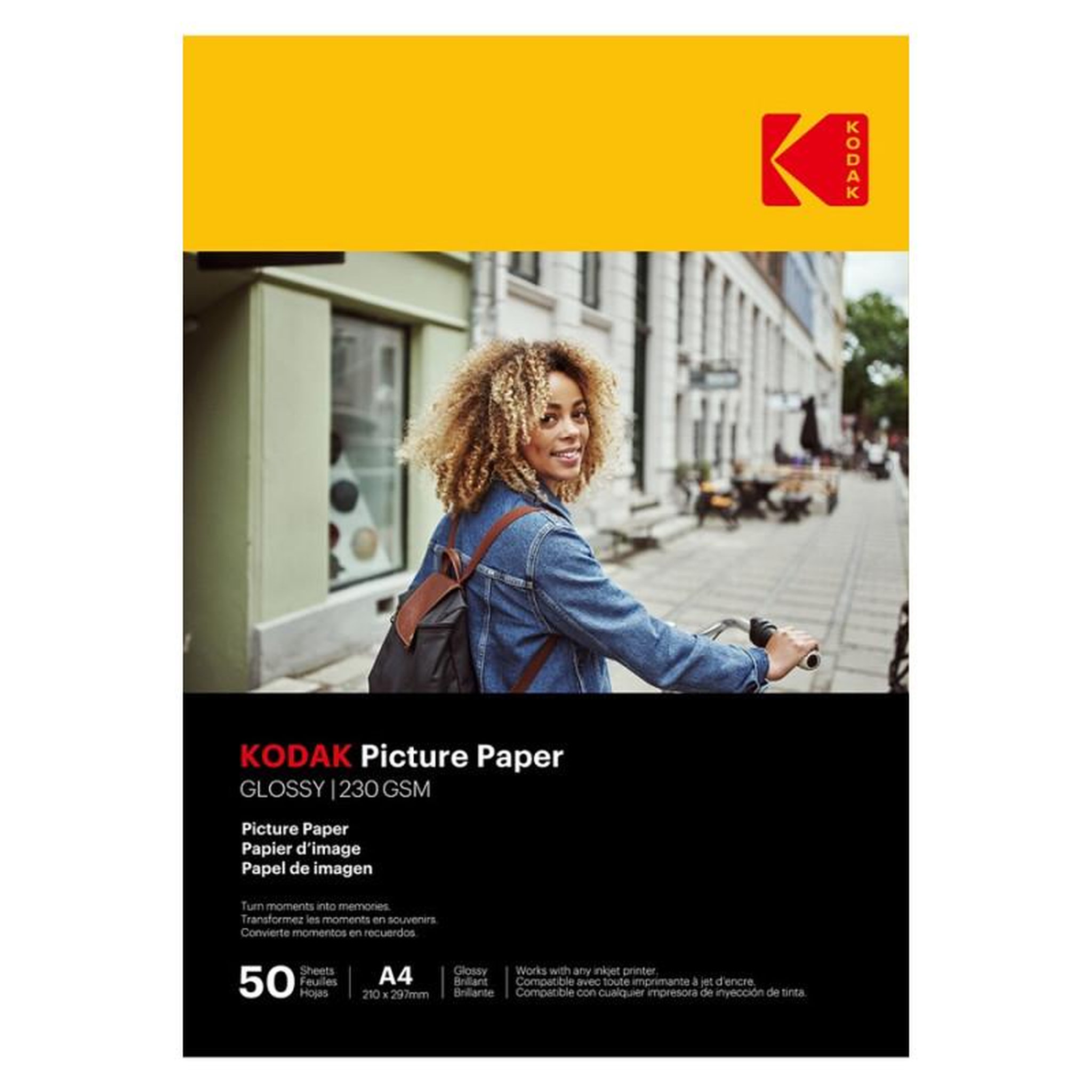 Kodak Papier d impression Kodak Papier photo 230g A4 par 50 feuilles en finition Brillant