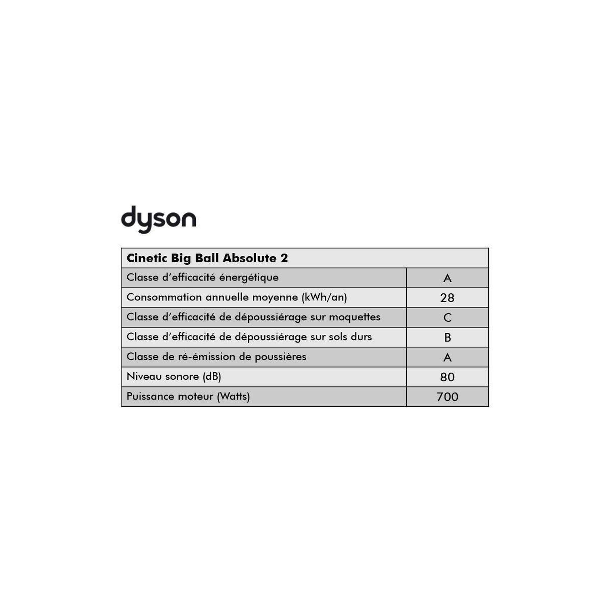 Voir la diapositive 6 : Dyson Aspirateur sans sac cinetic big ball absolute 2