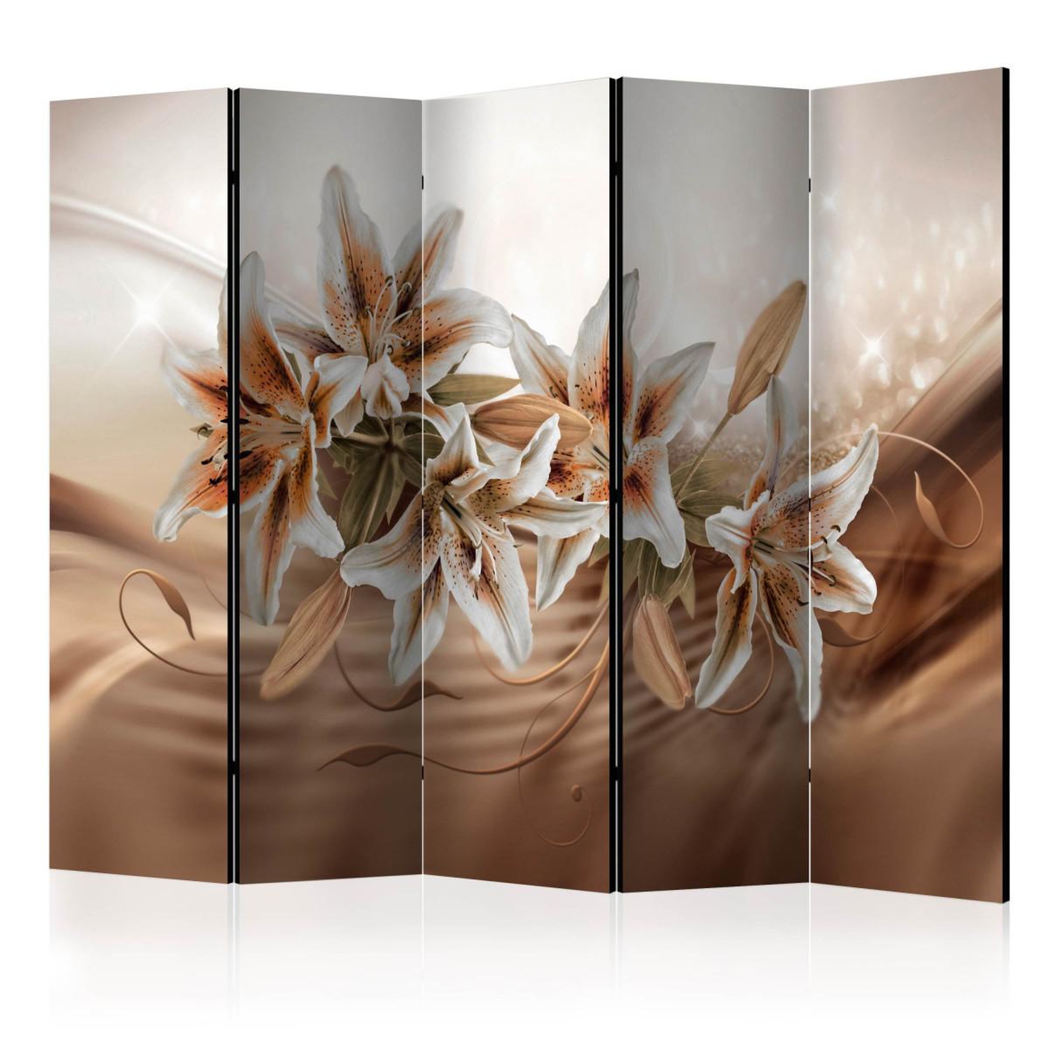 Paris Prix Paravent 5 volets  chocolate lilies  172x225cm