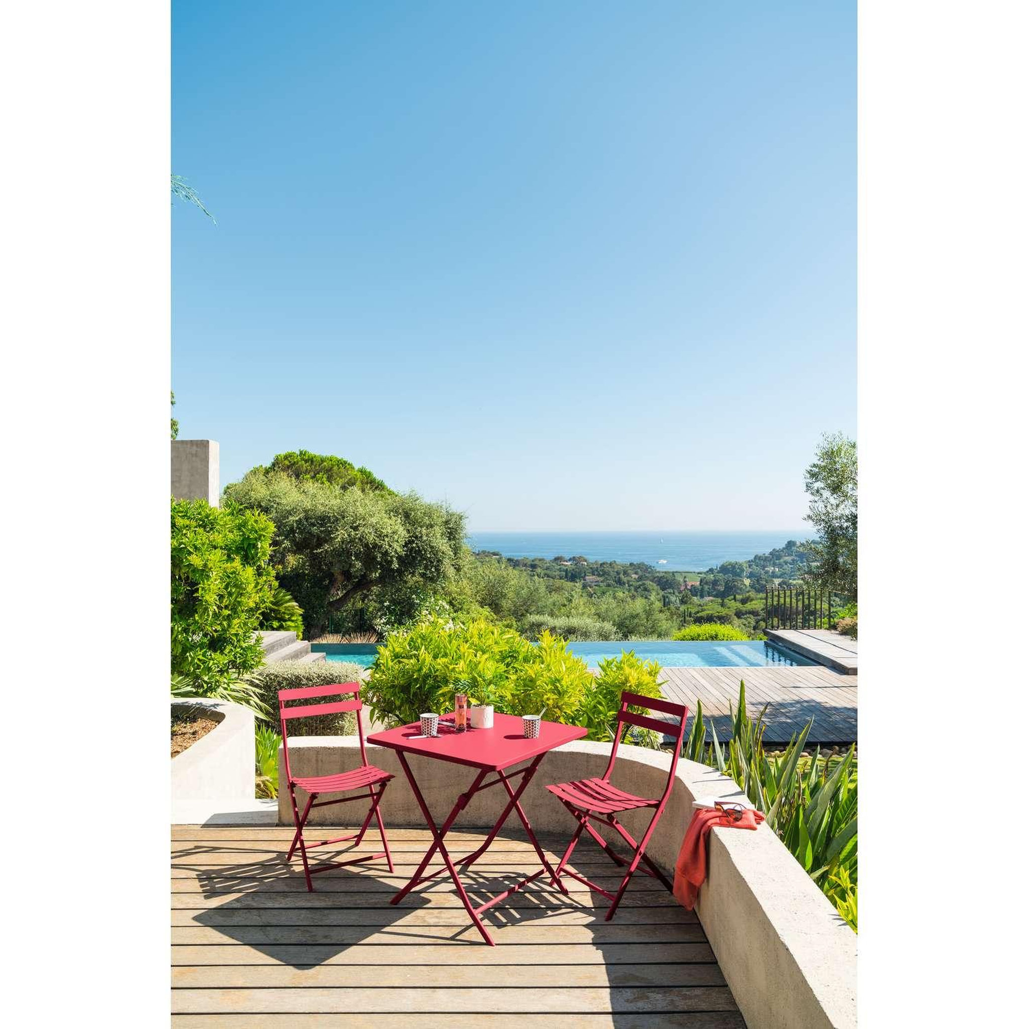 Voir la diapositive 5 : HESPERIDE Chaise de jardin pliable en métal Greensboro