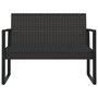 Voir la diapositive 3 : VIDAXL Banc de jardin avec coussins noir 106 cm resine tressee