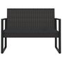 Voir la diapositive 3 : VIDAXL Banc de jardin avec coussins noir 106 cm resine tressee