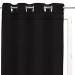 SOLEIL D'OCRE Voile à oeillets en coton 135x250 cm PANAMA, par Soleil d'Ocre. Coloris disponibles : Gris, Marron, Jaune, Noir