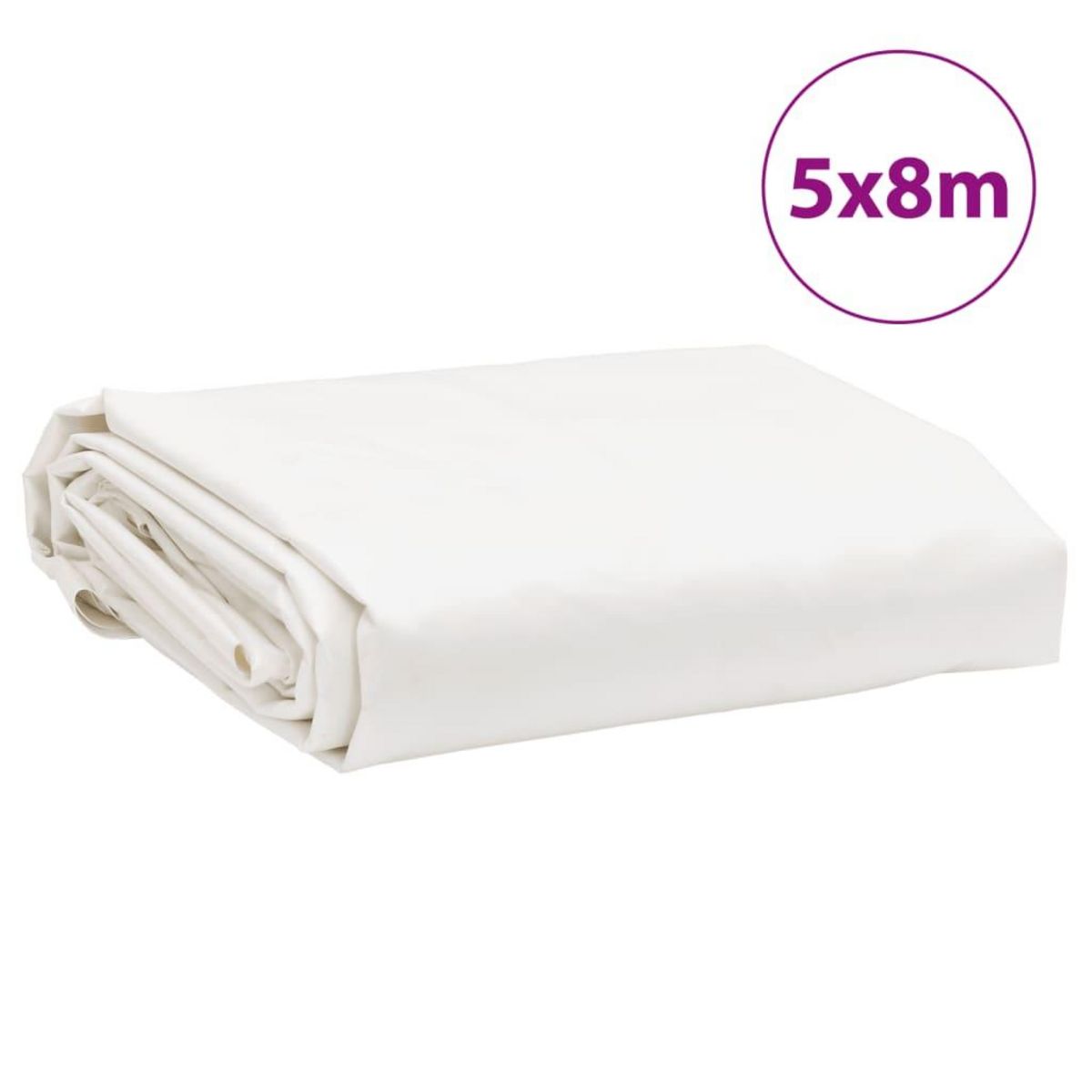 VIDAXL Bache blanc 5x8 m 650 g/m²