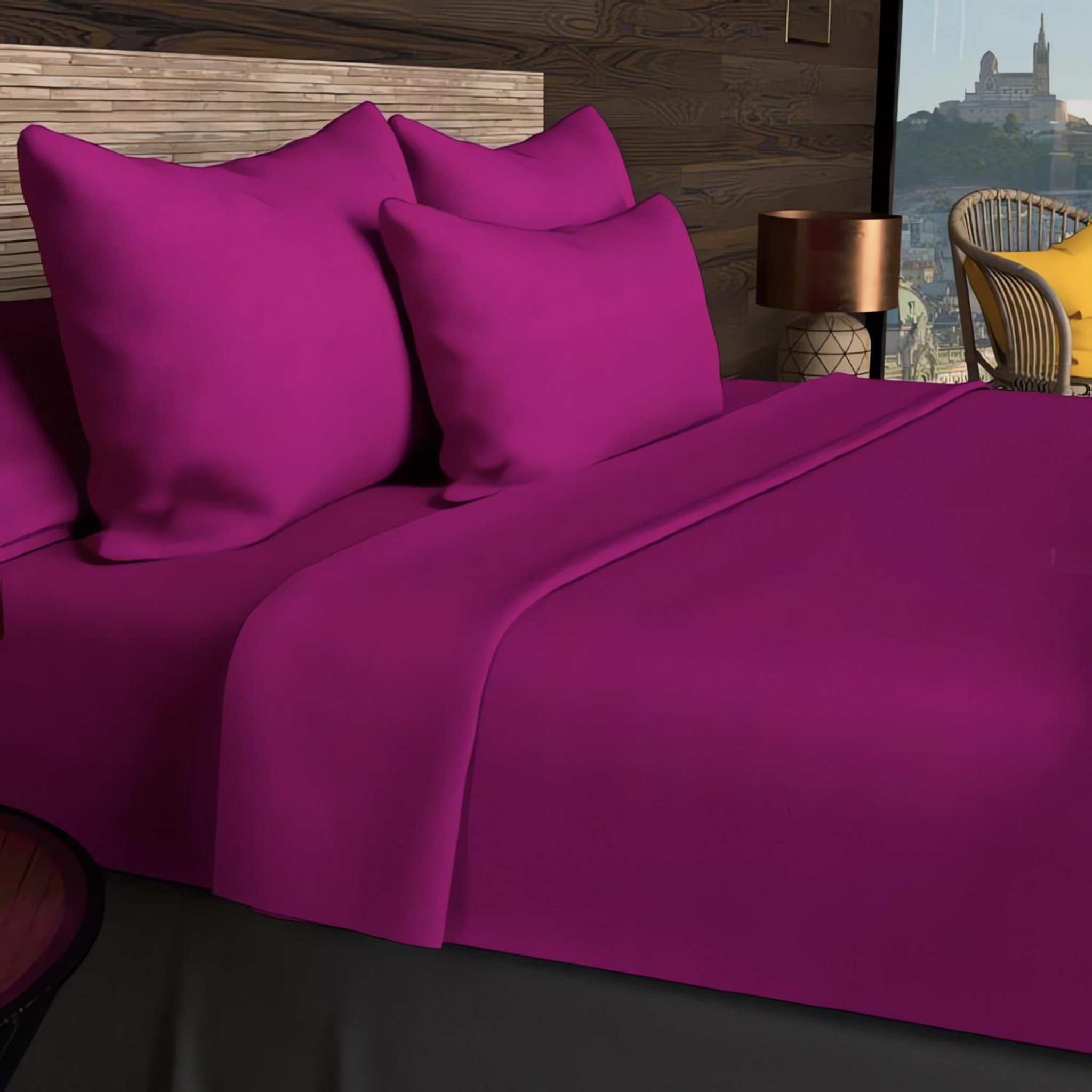 Voir la diapositive 3 : SOLEIL D'OCRE Drap housse en coton uni 57 Fils/cm2 par SOLEIL D'OCRE