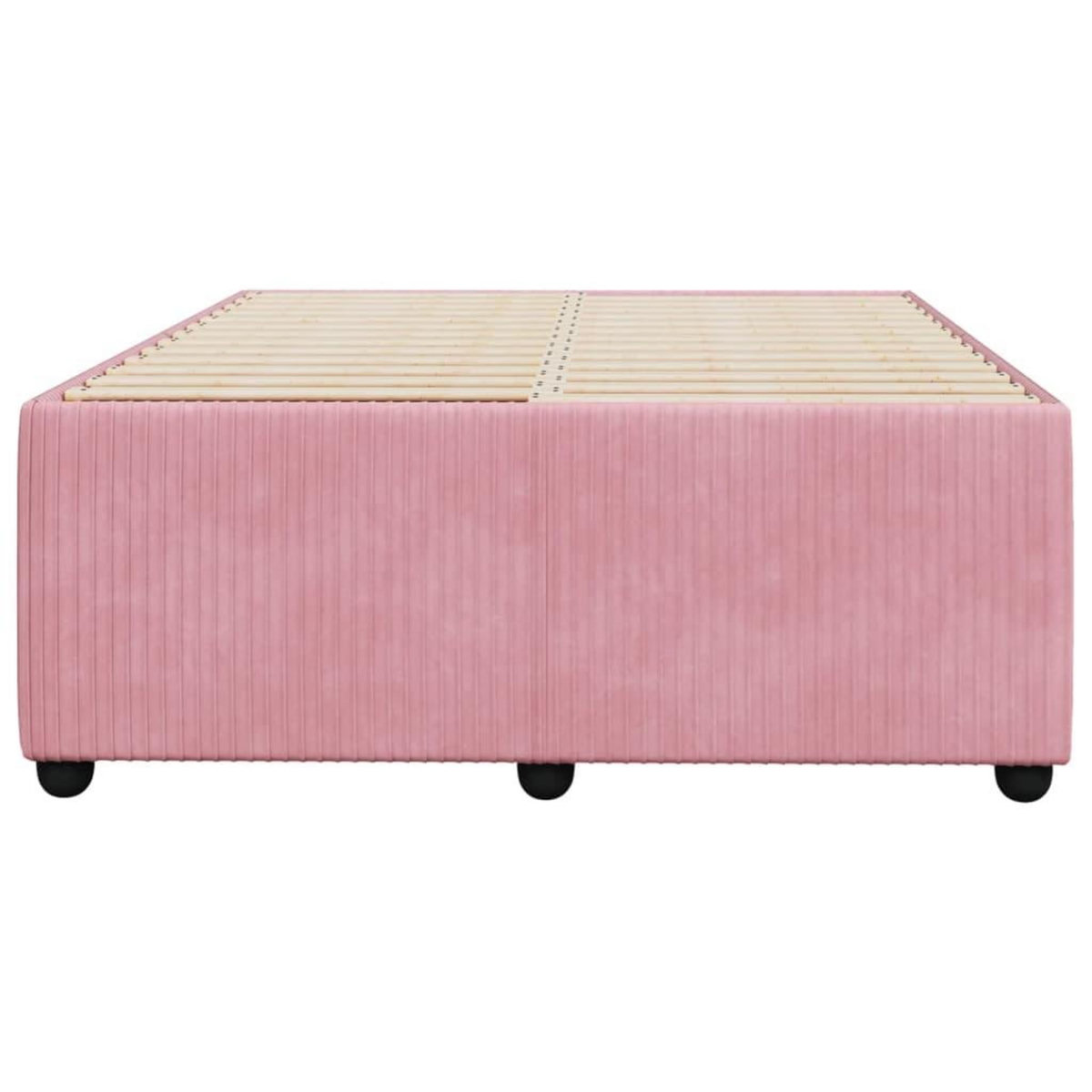 VIDAXL Cadre de lit sans matelas rose 120x190 cm velours