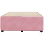 Voir la diapositive 4 : VIDAXL Cadre de lit sans matelas rose 120x190 cm velours