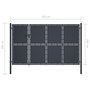 Voir la diapositive 5 : VIDAXL Portail de jardin Acier 350 x 200 cm Anthracite