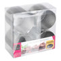 Voir la diapositive 2 : SECRET DE GOURMET Lot de 4 mini moules rond extensibles 6 cm inox
