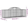 Voir la diapositive 6 : VIDAXL Paniers a gabions arques 7 pcs 200x50x60/80 cm Fer galvanise