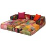 Voir la diapositive 2 : VIDAXL Pouf modulaire a 2 places Patchwork Tissu