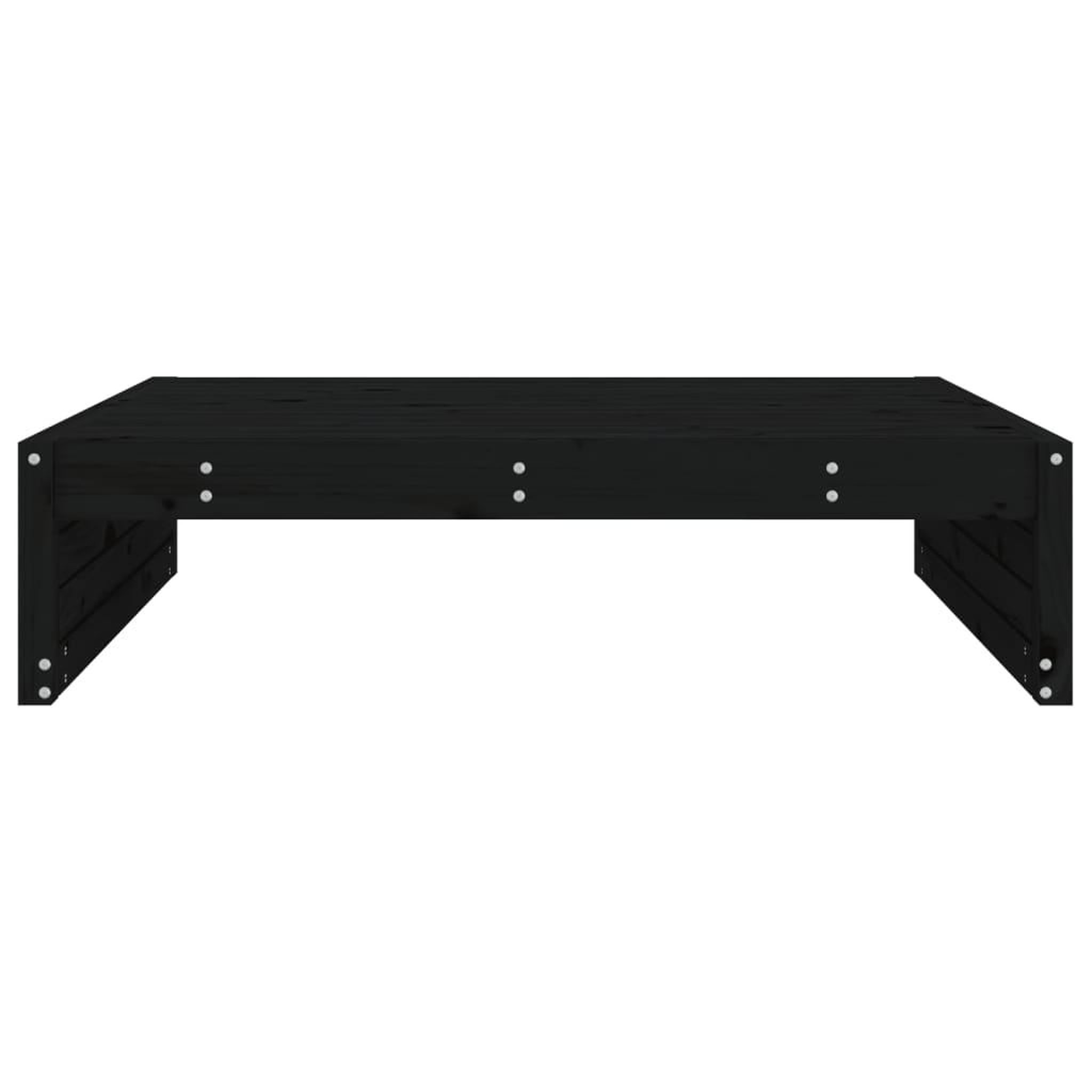 Voir la diapositive 4 : VIDAXL Repose-pied de jardin 120x80 cm noir bois de pin massif