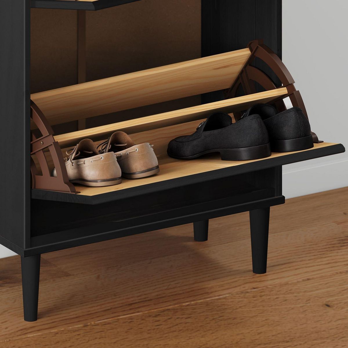 IDIMEX Meuble à chaussures entrée MIKKA en bois massif