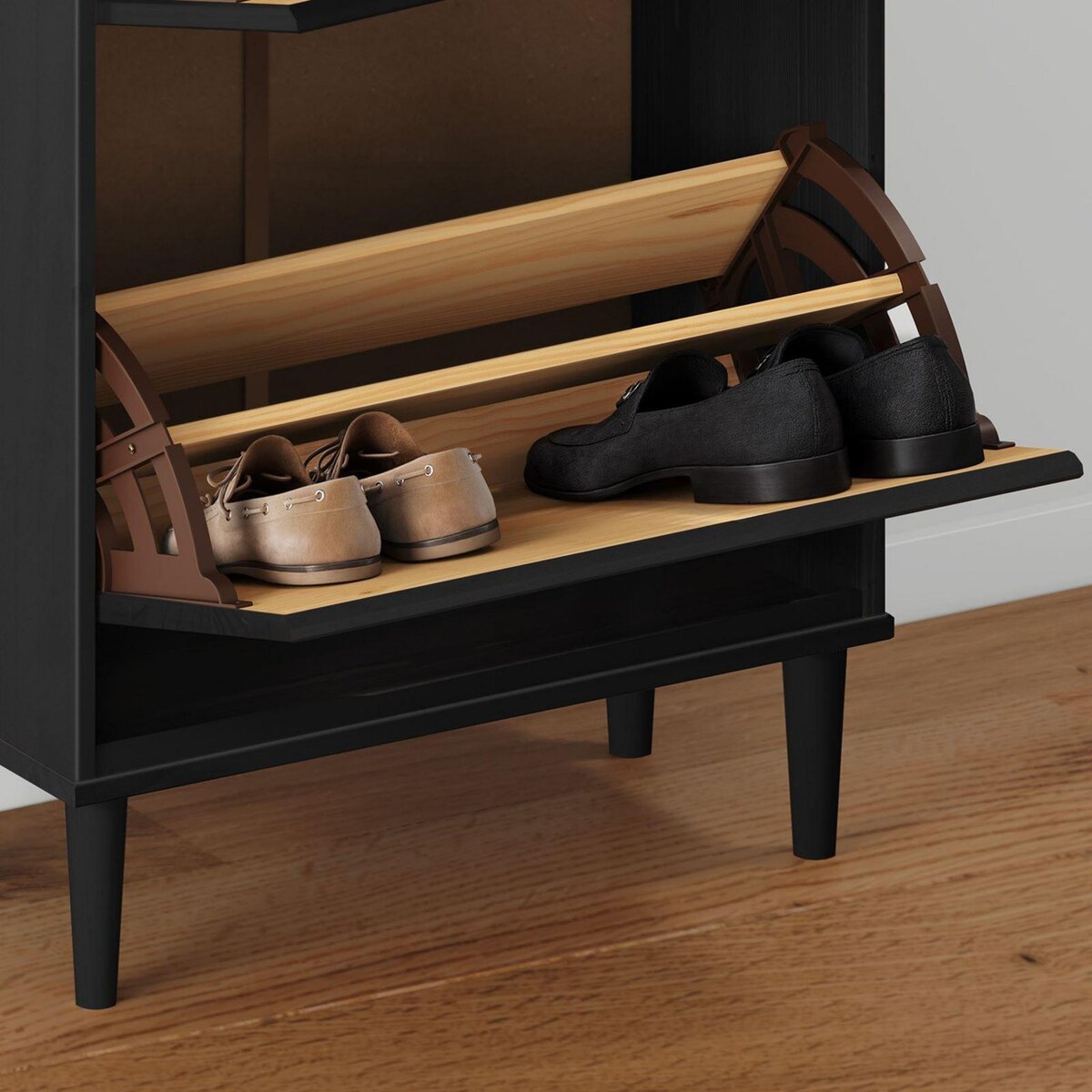 IDIMEX Meuble à chaussures entrée MIKKA en bois massif