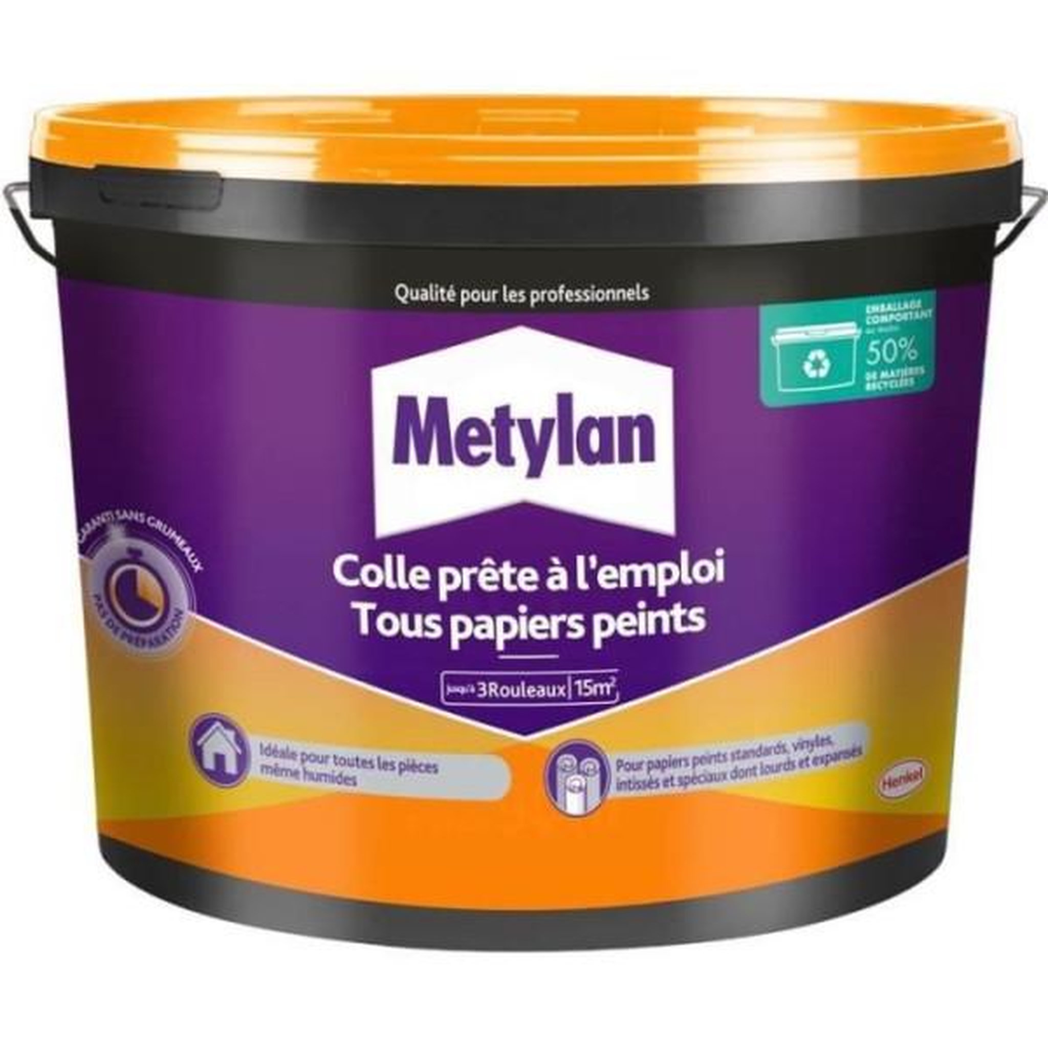 METYLAN Colle - METYLAN - 2977192 - Pret a l'Emploi - Tous Papiers Peints - Seau - 2,25kg