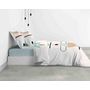 Voir la diapositive 2 : Les Ateliers du Linge Parure housse de couette 100% coton 47fils siano