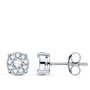 Voir la diapositive 1 : L'ATELIER D'AZUR Boucles d'Oreilles Solitaires Accompagné Diamants de Synthèse 0.365 Carats - Or 18 Carats 750 Blanc
