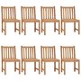 Voir la diapositive 2 : VIDAXL Chaises de jardin lot de 8 avec coussins Bois de teck massif