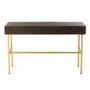 Voir la diapositive 4 : Paris Prix Console 2 Tiroirs en Bois  Janis  120cm Marron & Or