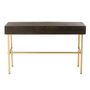 Voir la diapositive 4 : Paris Prix Console 2 Tiroirs en Bois  Janis  120cm Marron & Or
