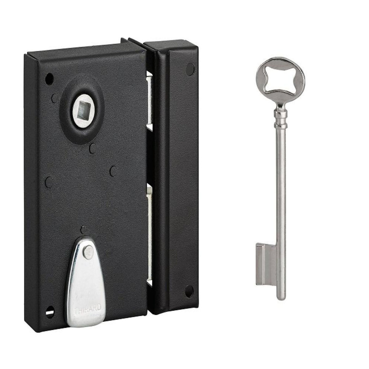 THIRARD Serrure en applique THIRARD, 70 x 110mm, à poignée, vertical, ouverture à droite