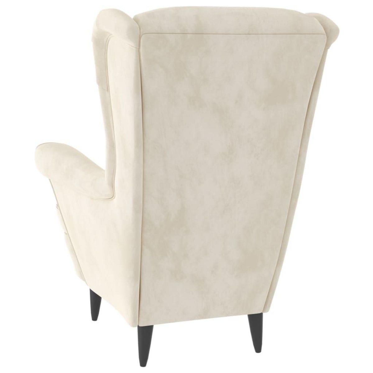 VIDAXL Fauteuil blanc creme velours