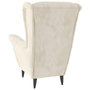 Voir la diapositive 5 : VIDAXL Fauteuil blanc creme velours