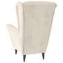 Voir la diapositive 5 : VIDAXL Fauteuil blanc creme velours