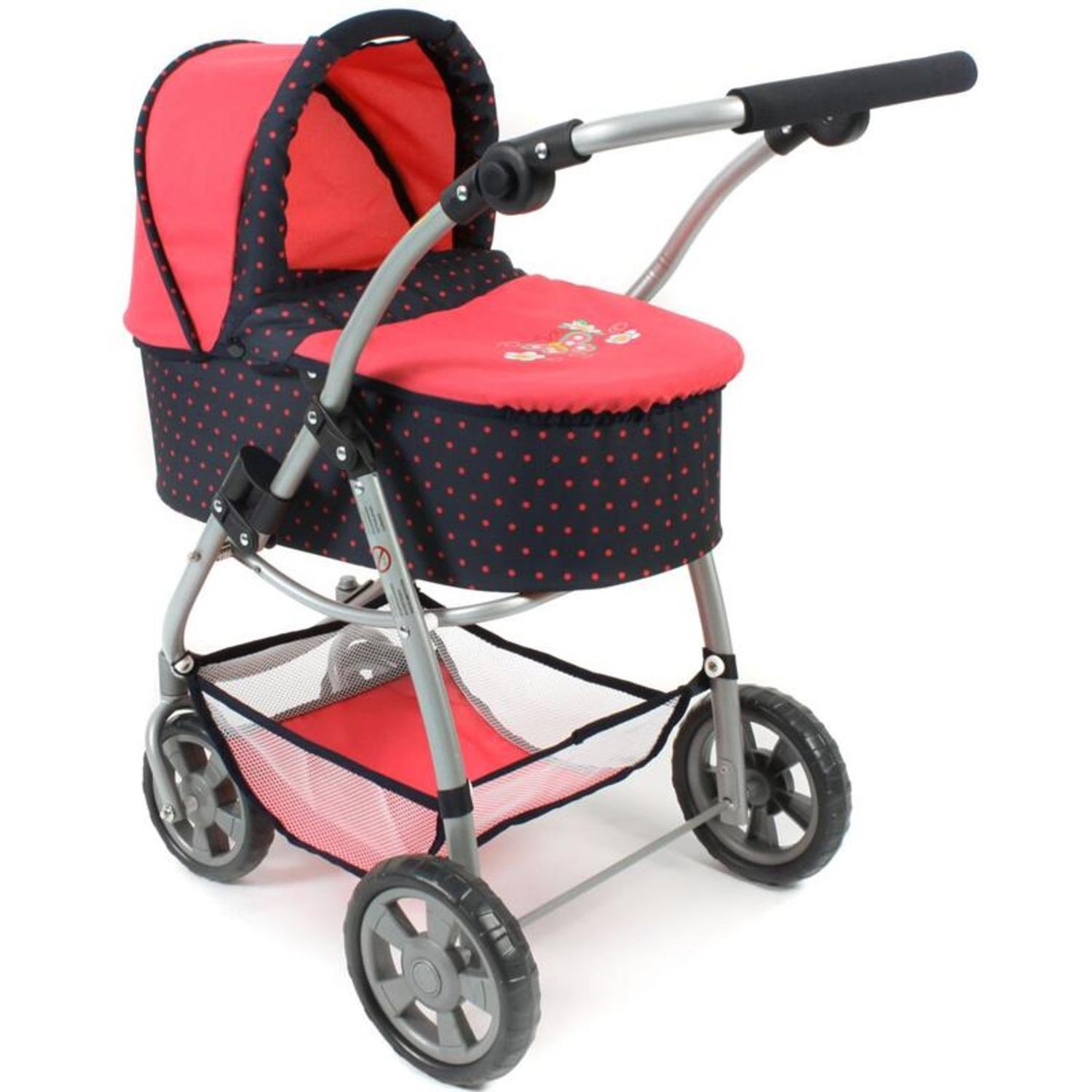 Voir la diapositive 2 : BAYER CHIC 2000 La poussette pour poupées, combinée 3 en 1 EMOTION ALL IN - Corail à pois