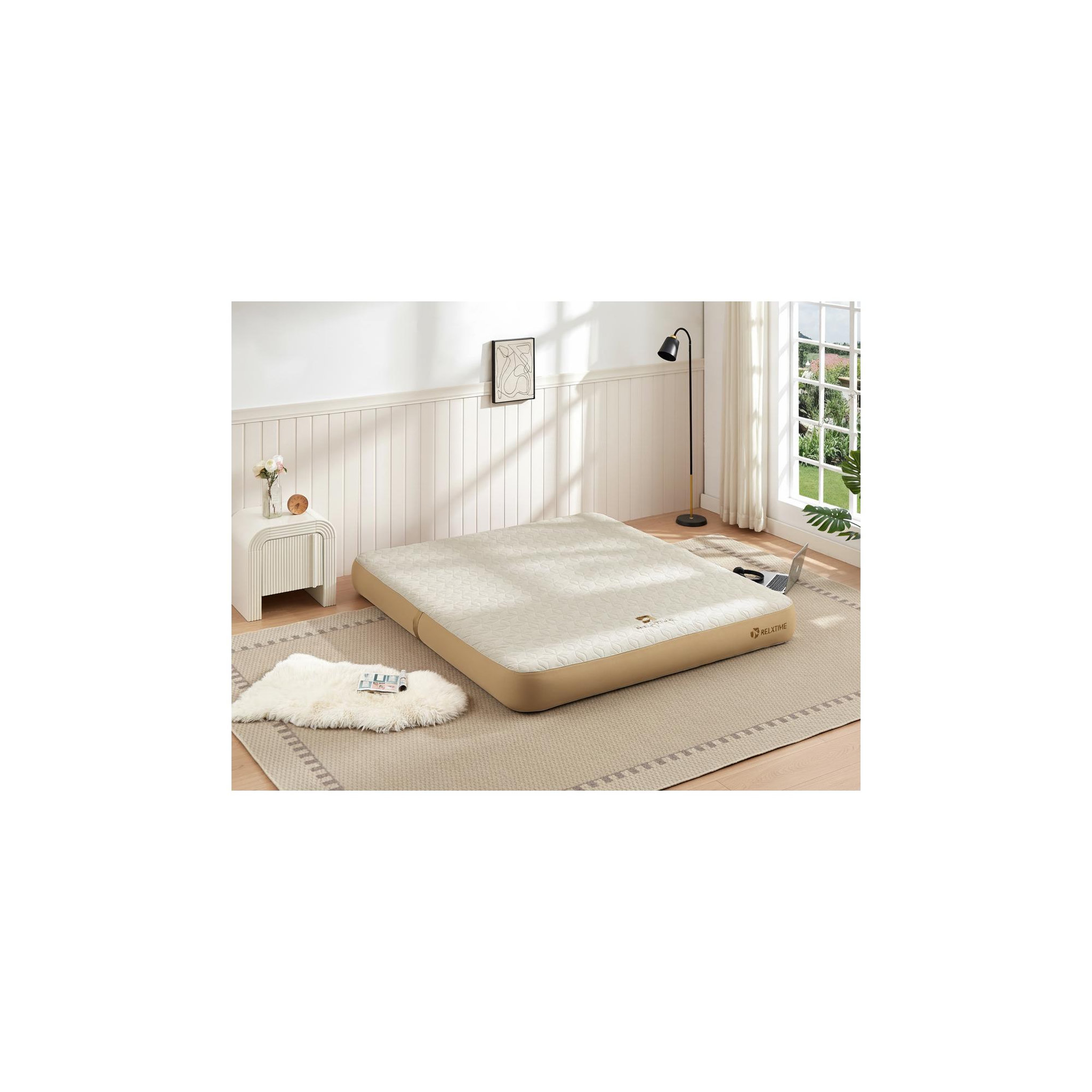 Voir la diapositive 4 : RELX TIME Matelas gonflable - relxtime - modèle queen - en dropstich - 200 x 180 cm