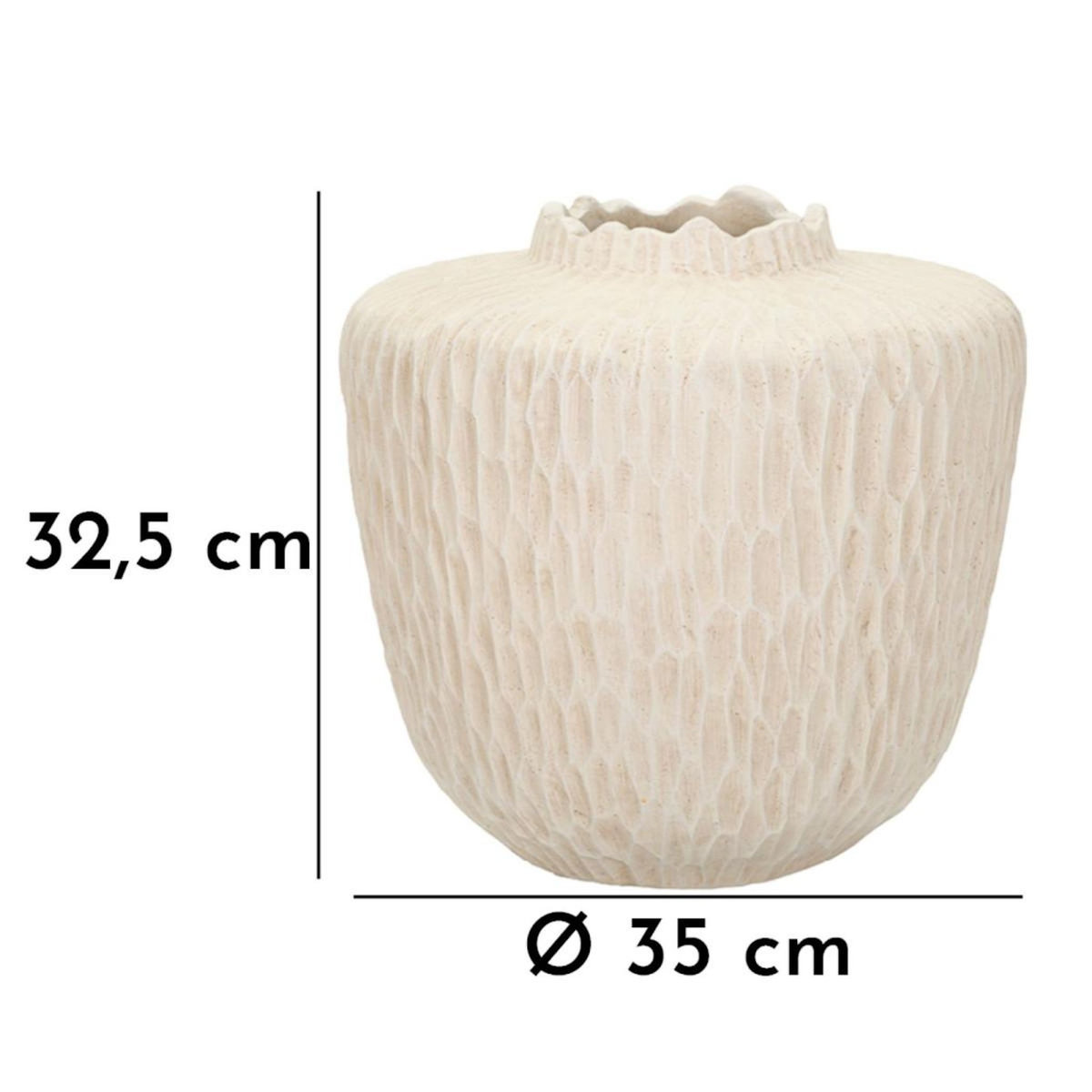 Paris Prix Vase Design  Shade  35cm Crème