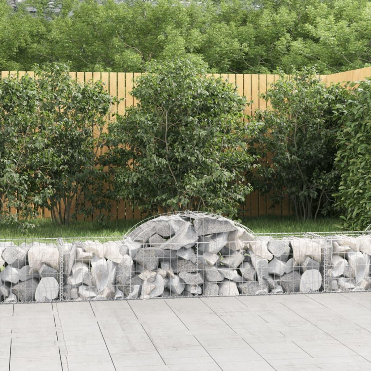 VIDAXL Paniers a gabions arques 7 pcs 200x50x40/60 cm fer galvanise