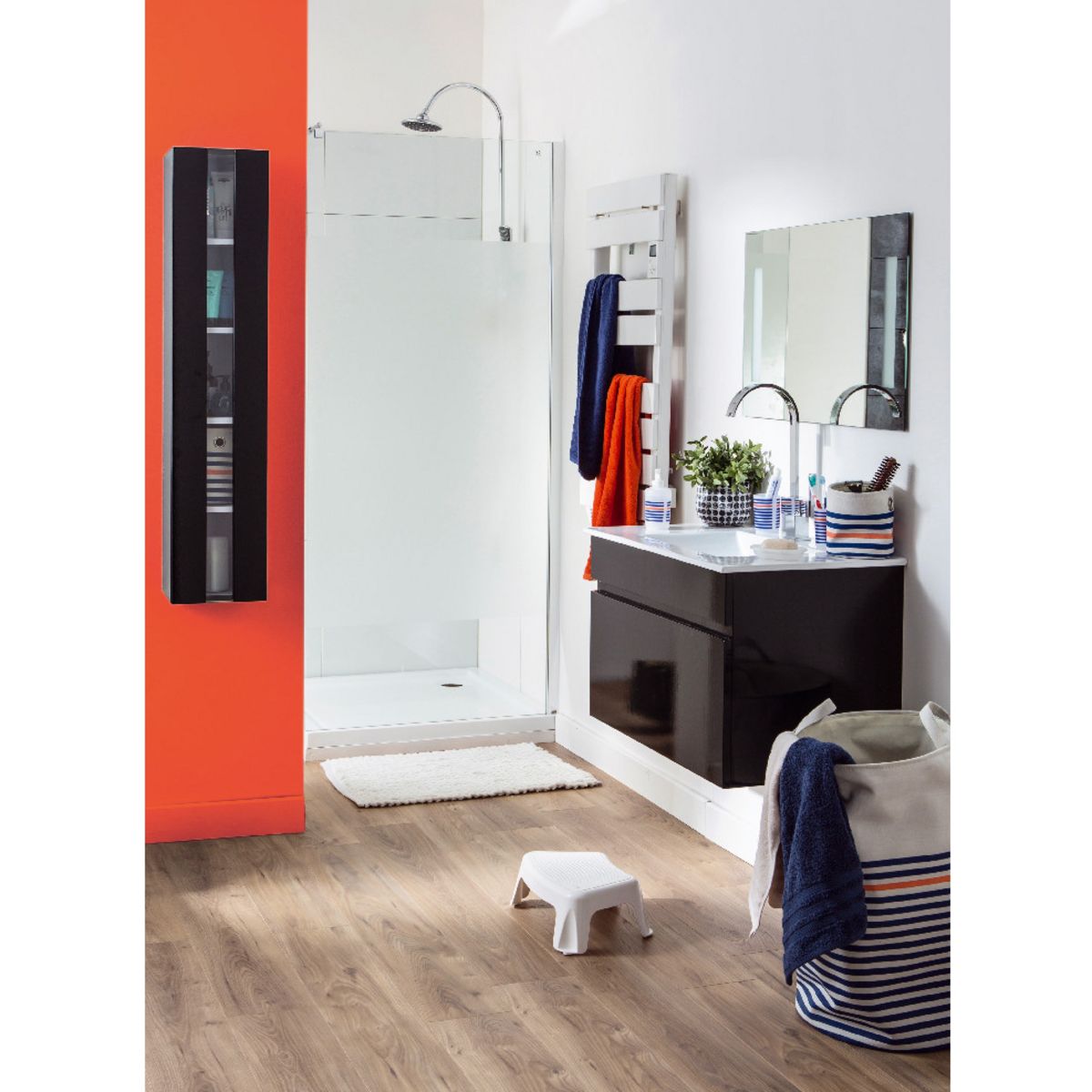 Aurlane Paroi de douche Parma 140 - Verre dépoli