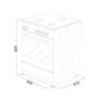 Voir la diapositive 6 : OCEANIC OCEANIC CV5050B8 Cuisiniere vitrocéramique 50x50 - Four convection naturelle - 48 L - Noir
