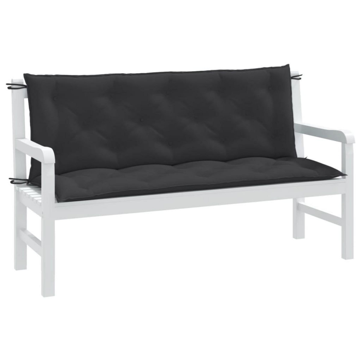 VIDAXL Coussins de banc de jardin lot de 2 anthracite melange tissu